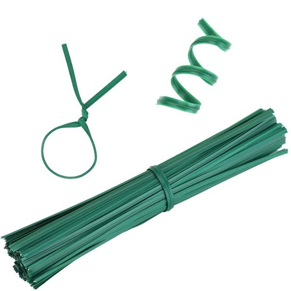 200Pcs Garden Plant Ties Strips, 10cm Garden Twist Tie Green Plant Soft Ties Garden Ties for Climbing Plants Vines and Wrapping Cords