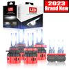 For Toyota Highlander 2011-2018 19 Front LED Headlight Hi/Lo Beam+Fog Light Bulb