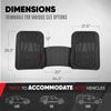 Black Motor Trend "Wing Runner" Full Width Heavy Duty Front Car Floor Mat Liner