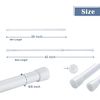 2 Pack Spring Tension Curtain Rod Adjustable 28-43 Inches，5/8" Diameter, White