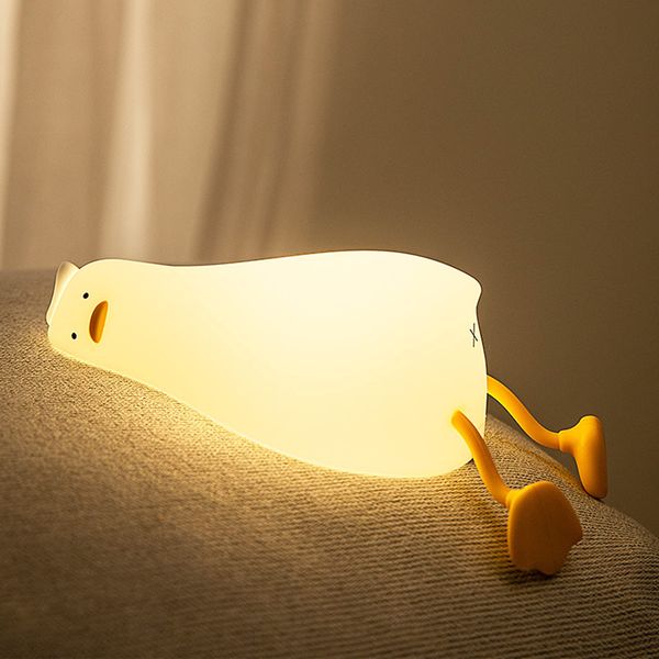 LUNPEAR Night Light, Duck Lamp, Cute, Rechargeable, Timer, Bedside Lamp, Desk Light, Dimmable, 1200mAh, Nursing Light, Home Decor, Birthday, Christmas, New Year, Gift