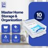 Really Useful Box 4L Storage Container with Lid and Clip Lock Handles, (10 Pack)