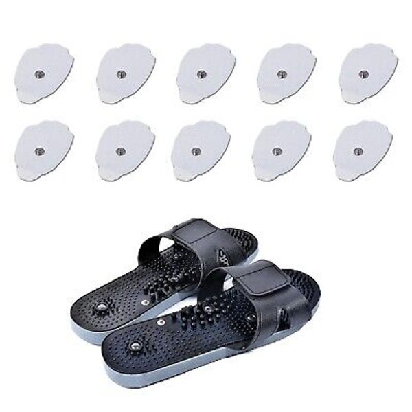 Tens Unit Muscle Stimulator Reusable Replacement Electrodes Pads Foot Attachment