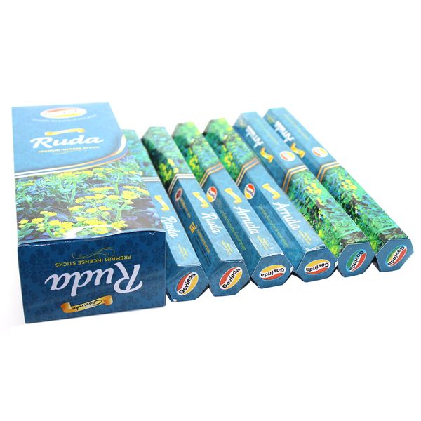 Govinda Incense - Ruda - 120 Incense Sticks, Masala Coated Incense