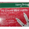 Merry Brite 70 Count Mini Lights, Clear Bulb/white Wire 15ft