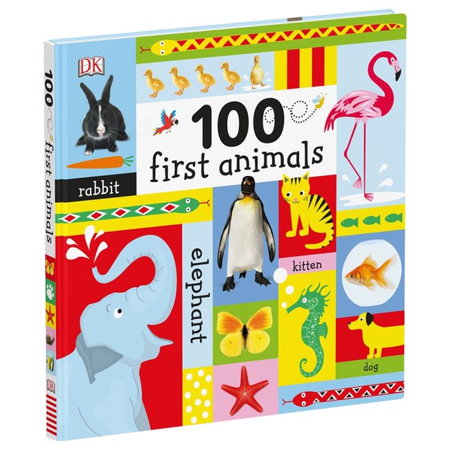英文原版 DK 100 First Animals 100种动物 儿童英语科普百科图解词典字典 精装全彩大开本 低幼宝宝英语认知绘本