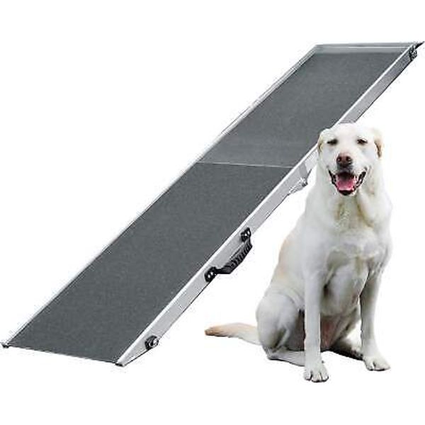 Panther Armor Foldable Aluminum Dog Ramp Heavy Duty Non Slip 240lbs Pet Ramp