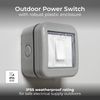 BG Electrical Outdoor Single Wall Switch, Weatherproof, Grey, 13A, IP55 Rated, WPB12