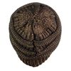 C.C Trendy Warm Chunky Soft Stretch Cable Knit Beanie Skully, Brown Metallic