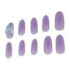 Set of 24, 12 Different Sizes, Medium Length, 3D, Fake Nails, Purple Nails
