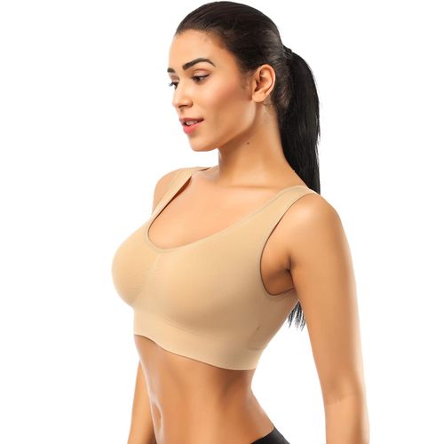 BESTENA Sports Bras for Women, Seamless Comfortable Yoga Bra with Removable Pads, XX-Large