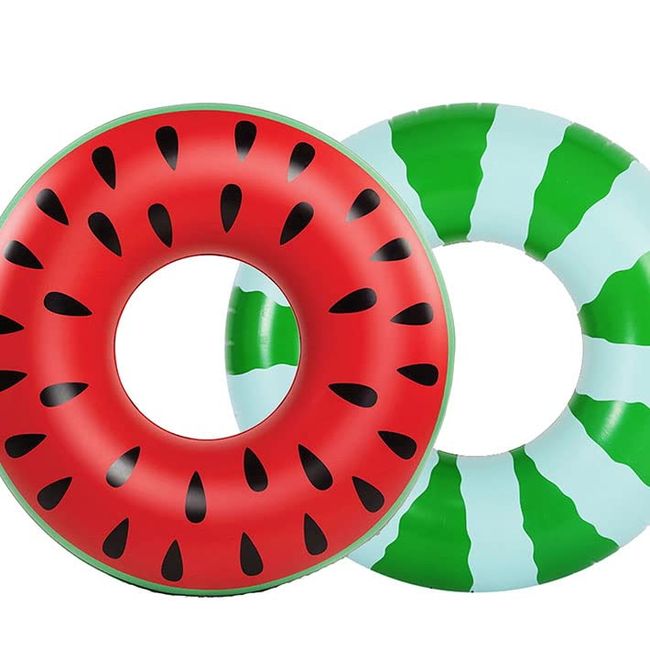 LTG 7997141 Extra Large Watermelon Float, Swimming Ring for Adults, Children, Watermelon, 47.2 inches (120 cm), 35.4 inches (90 cm), 31.5 inches (80 cm), 23.6 inches (70 cm), 23.6 inches (60 cm), Sizes, Large, Cute, Exquisite, Watermelon, Sea, Big Float, 