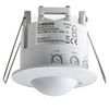SEBSON Motion Detector Indoor, Flush mounted, HF Sensor LED suitable, Ceiling Mounting, programmable, Movement Sensor Range 2-16m/ 360°, max. 1200/300W