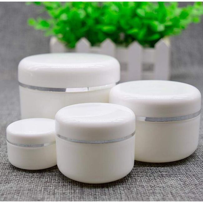 100ml Pink Cosmetic Pot Container Empty Refillable Plastic Round Pot Face  Cream Lotion DIY Cosmetics and Storage Jars Container (Pack of 30)