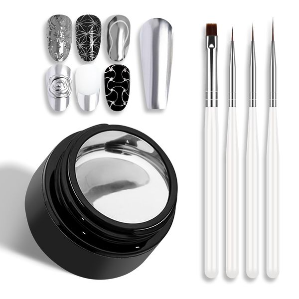 KYDA Metallic Painting Gell, Mirror Nagellack, Spiegelnde Nägel, Metallische Lackierung Gel, Superglänzendes Soak off UV/LED-Nagelgel-Kit, von Ownest Beauty