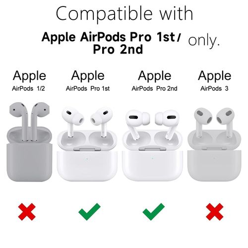 Oakxco for Airpods Pro 2 Case Silicone, Cute Girly Hard Shell Airpods Pro Case 1st 2nd Generation with Keychain, Colorful Rubber Soft TPU Trendy Aesthetic Airpods Cover for Women Men, Bright Hot Pink