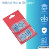 1InTheOffice Initial Here Arrow Flags Sticker, Message Arrow Self Adhesive Tapes, Blue 100-Pack
