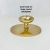 Solid Polished Brass Cabinet Knobs and Handles, I00% Brass (38mm Oval knob)