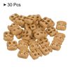 PATIKIL Cord Locks, 30 Pack Oval Spring Toggle Stopper for Drawstring Bag Shoelaces, Khaki