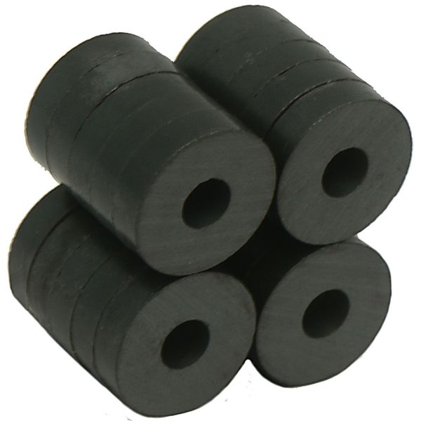 3/4"OD X 1/4"ID X 3/16" thick Ceramic Ring- Ceramic/Ferrite Magnet, Grade C-11