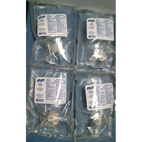 GoJO Purell Hand Sanitizer Refill bags 33.8 fl. oz. LOT OF 4  (02156) FS