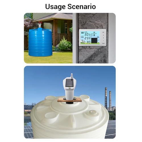 Ultrasonic Level Sensor Meter Indicator Water Tank Liquid Depth Gauge Electronic Digital Display Receiver Transmitter