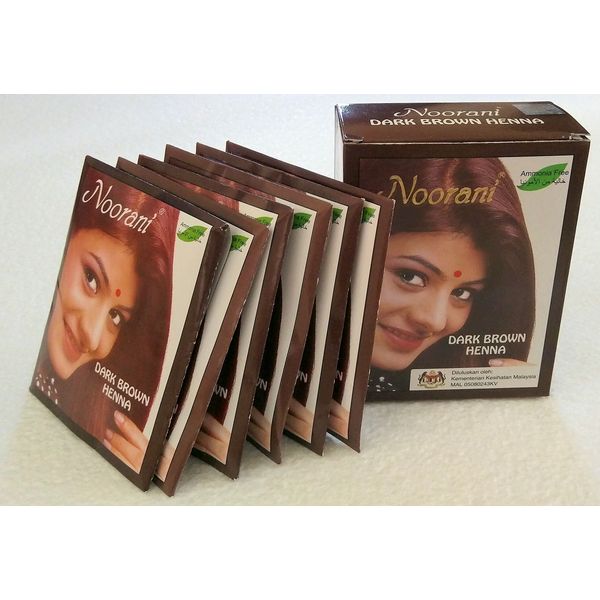 Noorani Dark Brown Henna 6 X 10 gms/Box