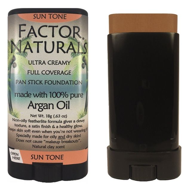 Factor Naturals Sun Tone 137 Pan stick foundation with Argan oil Made in the USA