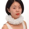 BLESSUME Renaissance Neck Ruffle Lace Collar (16.5", White)