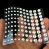 069 Rhinestone Sticker (Deco Sticker), Pearl Type, 0.2 - 0.3 inches (4 - 8 mm), White