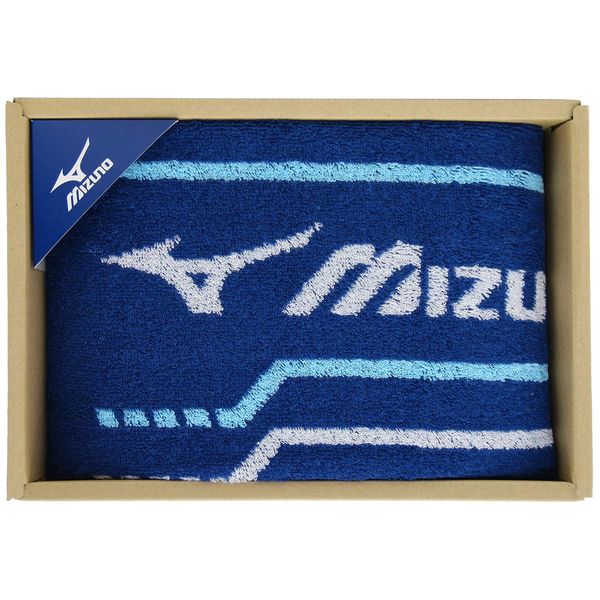 Hayashi MZ150800 Mizuno Sports Towel Gift GI-5 Towel Set, Approx. 13.4 x 43.3 inches (34 x 110 cm), Blue