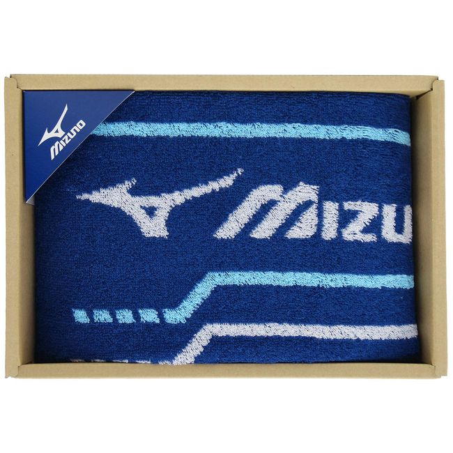 Hayashi MZ150800 Mizuno Sports Towel Gift GI-5 Towel Set, Approx. 13.4 x 43.3 inches (34 x 110 cm), Blue