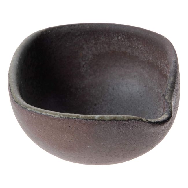 Marui Seikyo Shigaraki Ware Hechimon Single Mouth Bean Bowl, Carbonized Ash Cover MR-3-3447