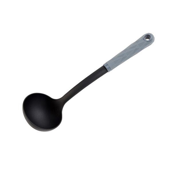 Wiltshire Diamond Handle Soup Ladle, Soup Spoon, Dimensions: 30x9x7cm, Colour: Grey