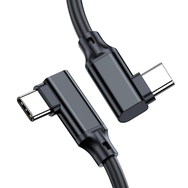 USB C to USB C Cable 6.6FT,TYPEC 3.1 GEN2,Right Angle USB-C 3.2 Gen 2 20Gbps Cable 4K@60Hz Video Monitor Cable 100W PD Fast Charging Cable.for Oculus Quest,MacBook Pro,AR,Switch,Phone 15,Laptops