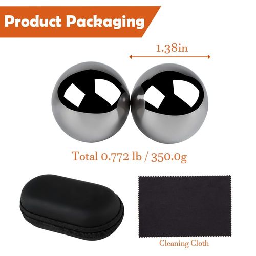 Chinese Baoding Balls for Hand Therapy: 1.38 Inch 0.77lb Meditation Balls for Exercise Stress Balls