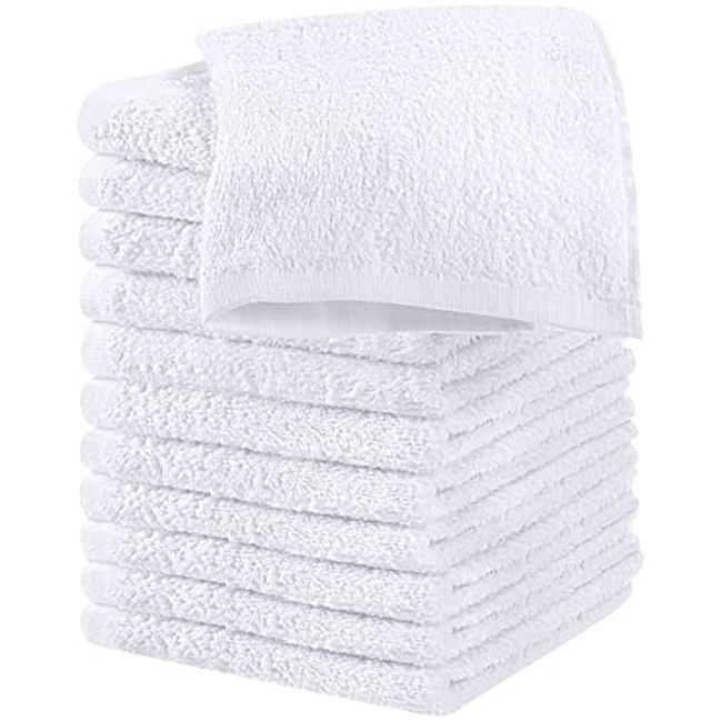 Utopia Towels 12 Pack Cotton Washcloths Set - 100% Ring Spun Cotton, Premium Quality Flannel Face Cloths, Highly Absorbent and Soft Feel Fingertip