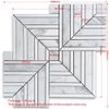 L7L5XP Statuary White Marble Maze Square Chevron Mosaic Tile Polished