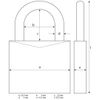 Padlock Combination Aluminum 20mm Lilac