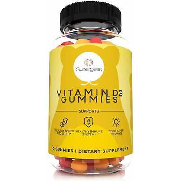 Vitamin D3 Gummies - D3 for Immune Support & Bones-2000 IU Per Serving-60 Count