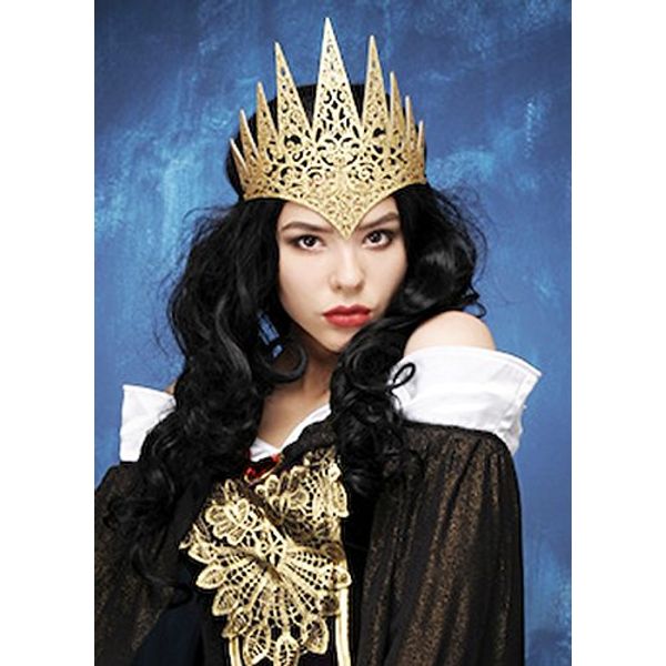 Struts Womens Fantasy Wicked Queen Gold Glitter Crown