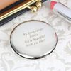 Personalised Silver Round Compact Mirror