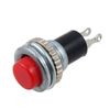 uxcell Push Button Switch, Instant Type, Round Button, N/O OFF-(ON), Truck, 3V/6V/9V/12V, Red