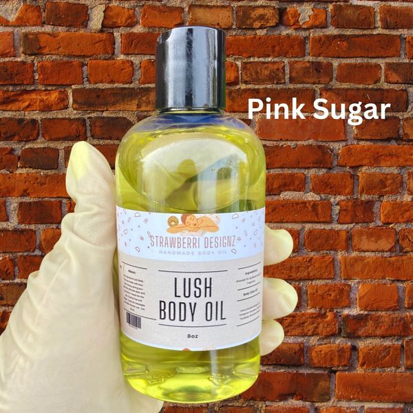 Pink Sugar Body Oil/Smooth Skin, Moisturizing |Massage Oil|- 8oz