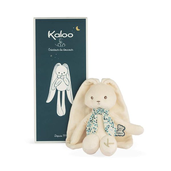 Kaloo - Lapinoo - Rabbit Doll - Baby’s Bi-Material Jersey & Knit Fabric Toy - 9.8"/25 cm - Cream Colour - Ultra-Soft materials - Gift Box - K969942