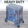 Hmseng Pc Tower Stand, Adjustable Computer Mobile CPU Stand with 4 Rolling Caster Wheels, Fits Most PC Under Desk-Blue