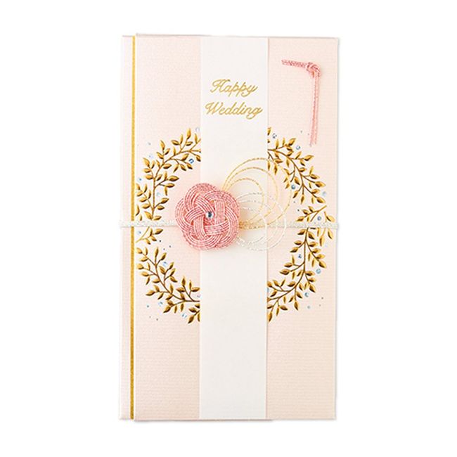 Maruay Celebration Bag, Wedding Design, Western-style Wreath, Gold Seal, Pink, 1 Piece