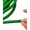 PE Green Corrugated Conduit Flexi Pipe Tube Split 10mm - 10m