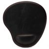 LONDO Leather Oval Mouse Pad with Wrist Rest (Black)
