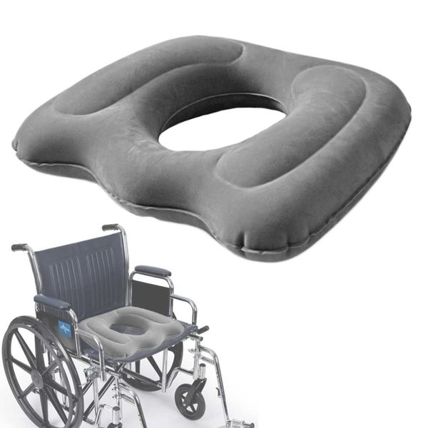 EDWERD Inflatable Seat Cushion Pad for WheelChair Home Office - Elderly Disabled Handicap Pressure Relief Accessories, 1 Pcs